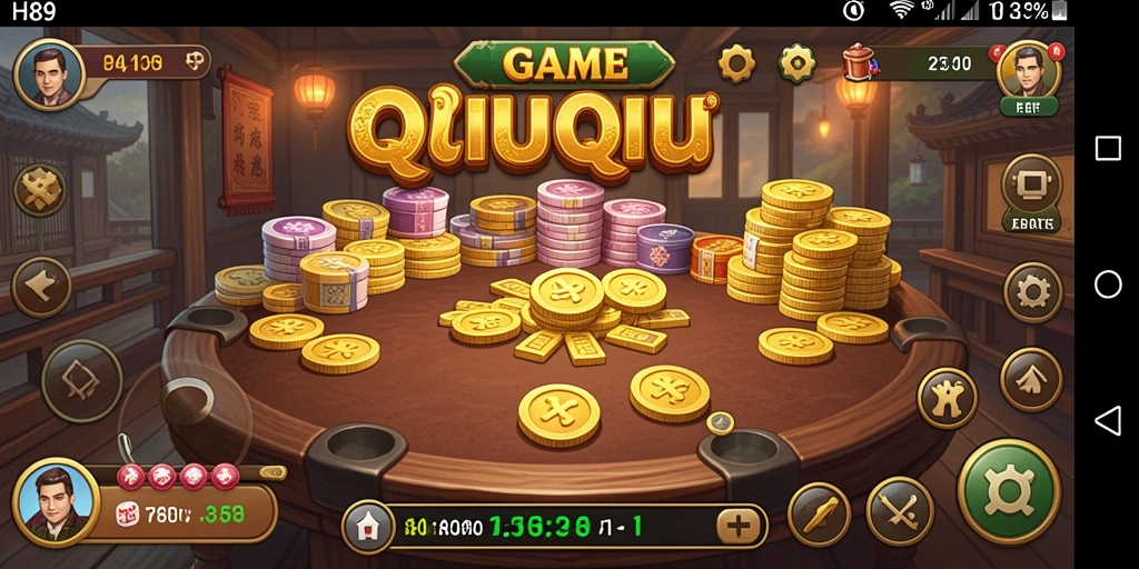 Screenshot gameplay H89 yang menampilkan keseruan QiuQiu.