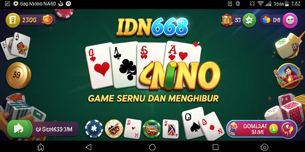 Screenshot IDN668 menampilkan gameplay seru permainan Domino.
