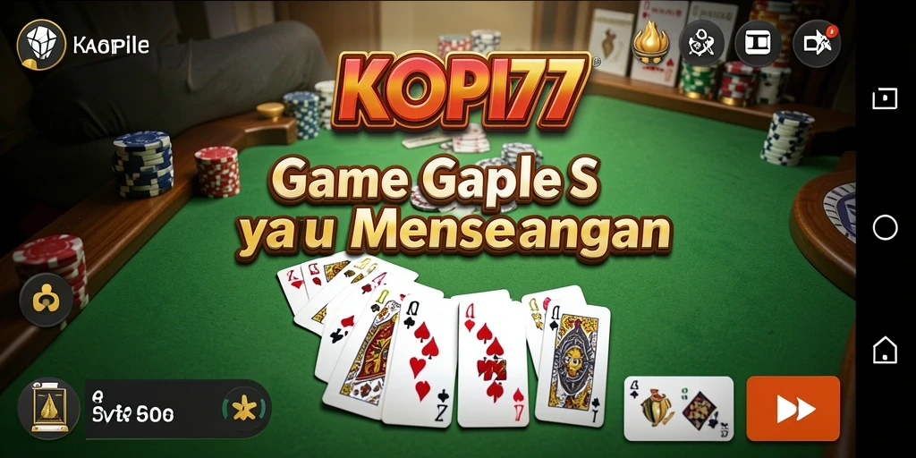 Tampilan gameplay Gaple yang seru dan interaktif di KOPI77.
