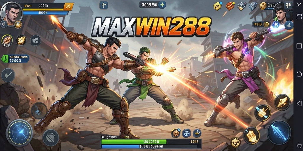 Screenshot MAXWIN288 memperlihatkan aksi seru pemain dalam pertempuran.