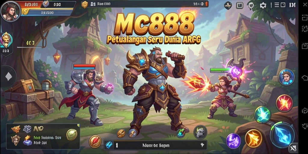 Screenshot gameplay ARPG MC888 yang mendebarkan dan penuh aksi.