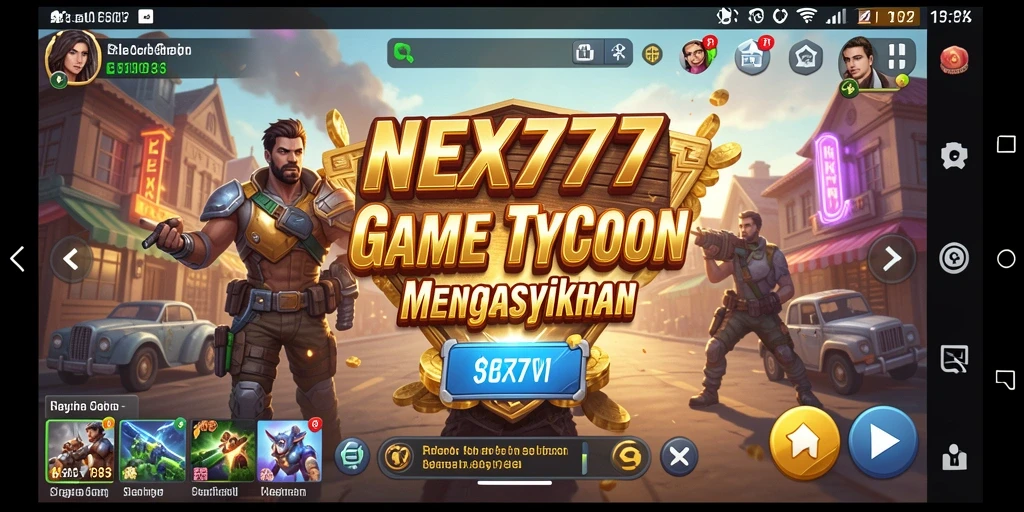 Screenshot menampilkan gameplay seru NEX777 dalam gaya Tycoon.