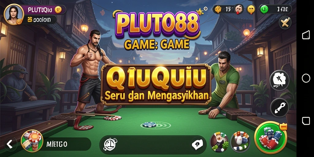 Screenshot gameplay QiuQiu yang menarik dan kompetitif.