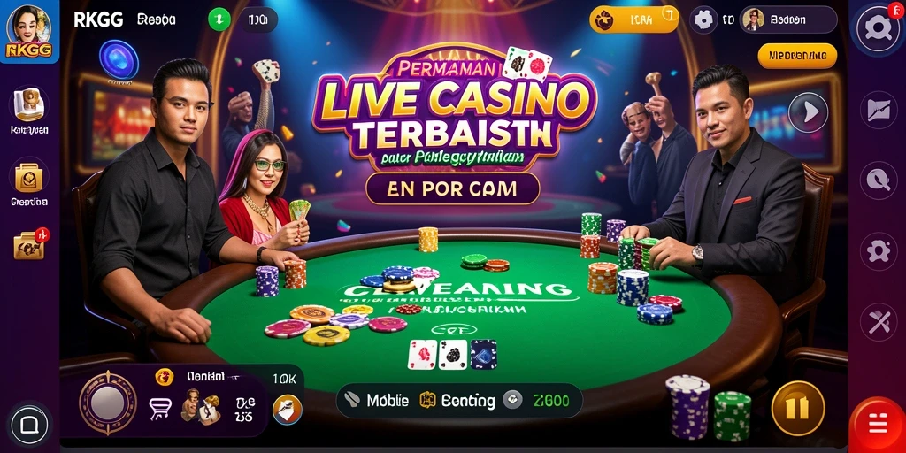 Screenshot utama RKGG menampilkan gameplay Live Casino yang menarik dan interaktif.
