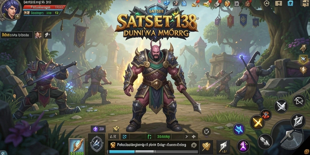 Tangkapan layar SATSET138 menampilkan aksi seru dalam permainan MMORPG.