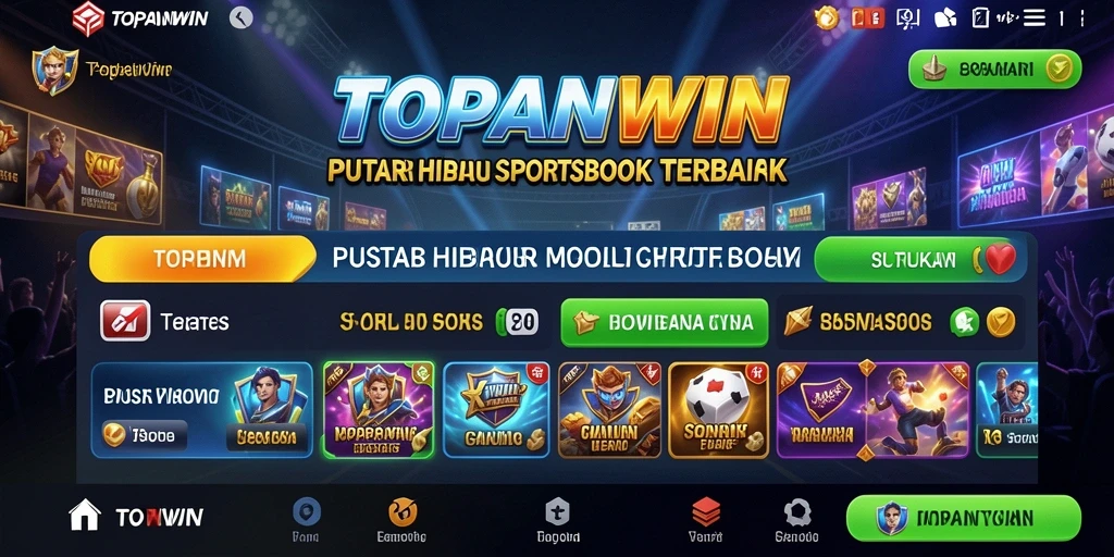 Tampilan gameplay seru dalam aplikasi Sportsbook TOPANWIN.