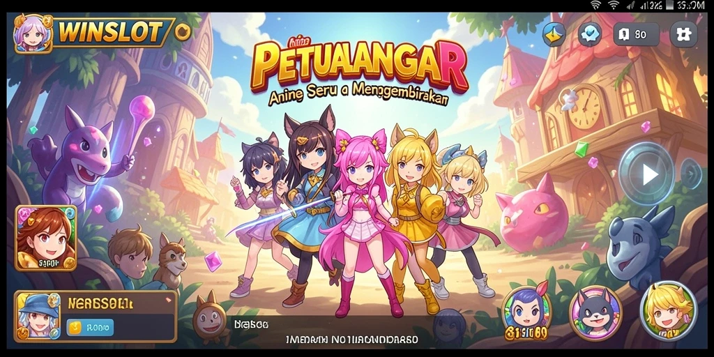 Tampilan menarik dari gameplay WINSLOT yang menampilkan karakter anime.