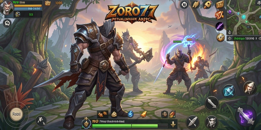 Gameplay seru di dunia fantasi ZORO77 yang menakjubkan.